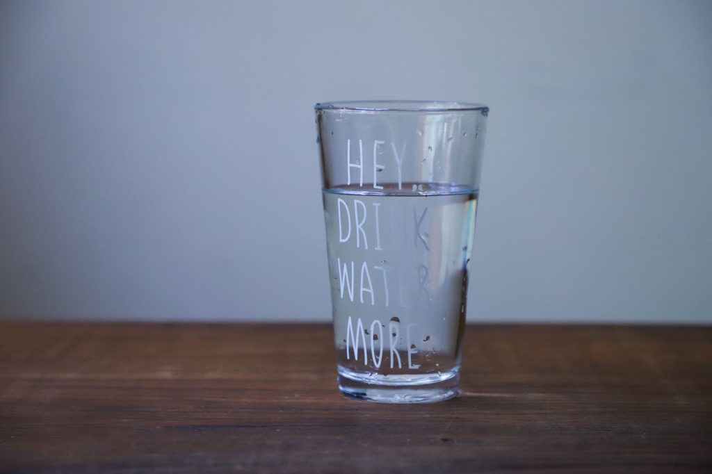 clear drinking glass