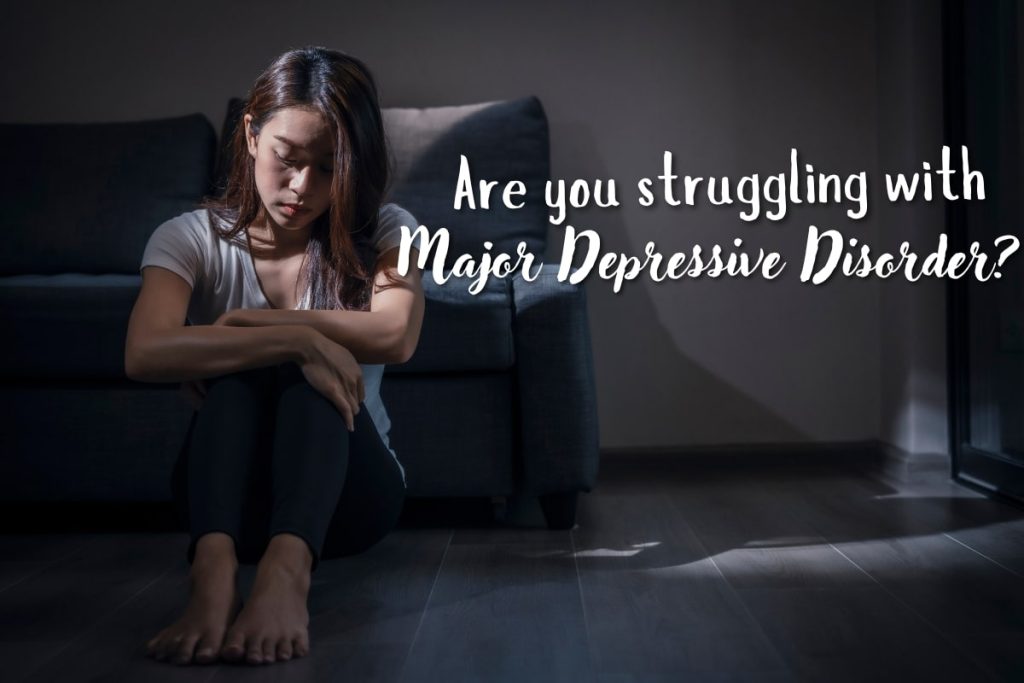 A girl struggling with major depressive disorder