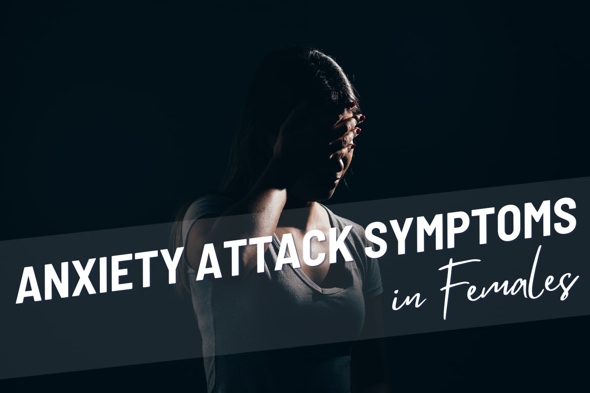 A female having anxiety attack symptoms