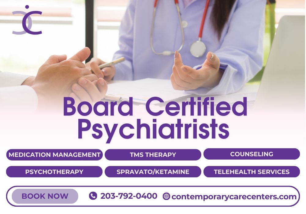 Best ADHD certified psychiatrists at Contemporary Care